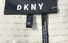 Load image into Gallery viewer, DKNY Womens White Striped Print Long Sleeve Collared Button-Up Shirt Size XS