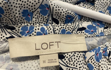 Load image into Gallery viewer, Loft Womens Multicolor Floral Long Sleeve Button Front Blouse Top Size Medium