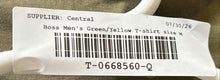 Load image into Gallery viewer, Hugo Boss Mens Green Yellow Short Sleeve Crew Neck Pullover T-Shirt Size Medium