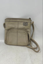 Load image into Gallery viewer, Tignanello Womens Beige Leather Inner Pockets Shoulder Crossbody Purse
