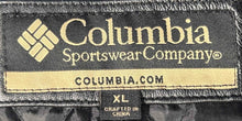 Load image into Gallery viewer, Columbia Mens Black Leather Spread Collar Long Sleeve Full-Zip Jacket Size XL