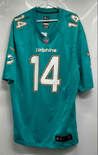 Load image into Gallery viewer, Nike Mens Aqua And White NFL Miami Dolphins Jarvis Landry #14 Jersey Size XL