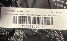 Load image into Gallery viewer, White House Black Market Womens Black Peak Lapel Double-Breasted Blazer Size 4