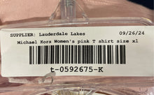 Load image into Gallery viewer, Michael Kors Womens Pink Short Sleeve Round Neck Pullover T-Shirt Size XL