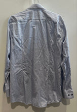 Load image into Gallery viewer, Hugo Boss Mens Blue Striped Sharp Fit Long Sleeve Dress Shirt Size 15.5