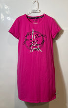 Load image into Gallery viewer, Karl Lagerfeld Paris Womens Hot Pink Eiffel Tower Crew Neck T-Shirt Dress Size M