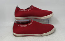 Load image into Gallery viewer, Lauren Ralph Lauren Womens Jordyn Red White Slip-On Sneaker Shoes Size 8B