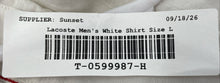 Load image into Gallery viewer, Lacoste Mens White Regular Fit Long Sleeve Collared Button-Up Shirt Size Large