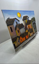 Load image into Gallery viewer, Surrealist European Architecture Village Houses Decorative Canvas Painting