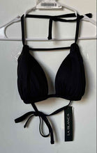 Load image into Gallery viewer, La Blanca Womens Black Island Goddess Halter Neck Swim Bikini Top Size 6 w/ Tag