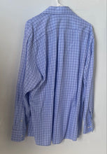 Load image into Gallery viewer, Michael Kors Mens Blue Plaid Printed Cotton Long Sleeve Dress Shirt Size XL