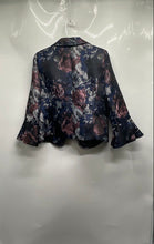 Load image into Gallery viewer, Tahari Womens Multicolor Floral Flared Sleeve Collared Three Button Blazer Sz 12