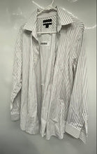 Load image into Gallery viewer, Banana Republic Mens White Black Striped Tailored Slim Fit Button-Up Shirt Sz XL