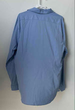 Load image into Gallery viewer, Express Mens Blue Stretch Spread Collar Long Sleeve Dress Shirt Size XL