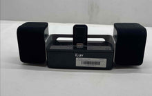 Load image into Gallery viewer, iLuv iMM747 Black Silver Stereo Speaker Dock For iPad iPhone iPod Not Tested