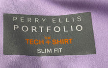 Load image into Gallery viewer, Perry Ellis Mens Light Purple Slim Fit Long Sleeve Collared Dress Shirt Sz 16.5