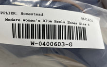 Load image into Gallery viewer, Modare UltraConforto Womens Blue Slip-On Round Toe Block Pump Heels Size 8