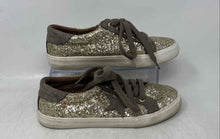 Load image into Gallery viewer, Not Rated Womens Illana Gold-Tone Glitter Lace-Up Sneaker Shoes Size 7.5
