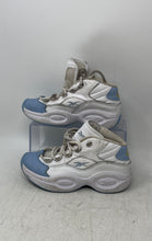 Load image into Gallery viewer, Reebok Boys Question Mid HR1064 Light Blue White Lace-Up Basketball Shoes Size 2