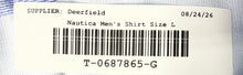 Load image into Gallery viewer, Nautica Mens Blue Long Sleeve Collared Slim Fit Dress Shirt Size L 16-16.5 34/35