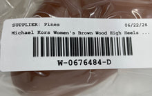 Load image into Gallery viewer, Michael Kors Womens Brown Wood High Block Platform Heels Size 8M