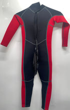Load image into Gallery viewer, Hevto Kids Black Red Stretch Long Sleeve Crew Neck One-Piece Wetsuit Size 6