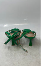 Load image into Gallery viewer, Mysoft Womens Green Patent Leather Buckle Ankle Strap Strappy Sandals Size 8