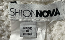 Load image into Gallery viewer, Fashion Nova Womens White Black Pull-On Elastic Waist Sweat Shorts Size Large