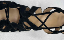 Load image into Gallery viewer, Banana Republic Womens Jene Black Ankle Wrap Strappy Sandals Size 6 1/2M