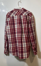 Load image into Gallery viewer, Levi's Mens Red White Plaid Long Sleeve Collared Button-Up Shirt Size XL