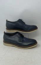 Load image into Gallery viewer, Base London Mens Sully Blue Leather Lace-Up Brogue Dress Shoes Size 43