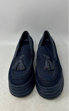 Load image into Gallery viewer, Franco Sarto Womens Tremont Navy Blue Denim Tassel Loafer Shoes Size 10 M