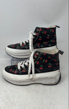 Load image into Gallery viewer, US Sports Womens Black With Cherry Print Round Toe Lace-Up Sneaker Shoes Size 8