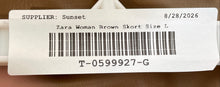 Load image into Gallery viewer, Zara Womens Brown Flat Front Slash Pockets Chino Shorts Size Large