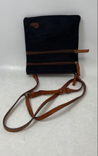 Load image into Gallery viewer, Dooney & Bourke Womens North South Black Brown Triple Zipper Crossbody Bag
