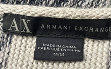 Load image into Gallery viewer, Armani Exchange Womens Blue White Cardigan Sweater Size Medium