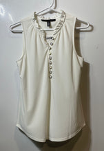 Load image into Gallery viewer, White House Black Market Womens White Sleeveless Button Front Tank Top Size XS