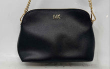 Load image into Gallery viewer, Michael Kors Womens Black Leather Chain Strap Large Dome Crossbody Bag