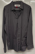 Load image into Gallery viewer, Alfani Mens Gray Stretch Long Sleeve Collared Slim Fit Dress Shirt Size XL