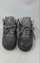 Load image into Gallery viewer, Nike Kids Air Jordan 5 Retro Gray Lace-Up Sneaker Shoes Size 5Y With Stains