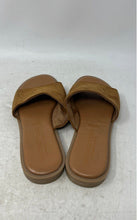 Load image into Gallery viewer, Simona Rossi Womens Brown Leather Open Toe Slip-On Flat Slide Sandals Size 8