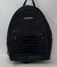 Load image into Gallery viewer, Aldo Womens Berobregyn Black Crocodile-Embossed Shoulder Strap Backpack