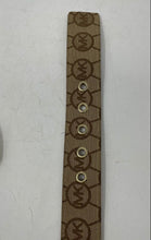 Load image into Gallery viewer, Michael Kors Womens Brown Signature Print Leather Adjustable Fashion Belt Size M