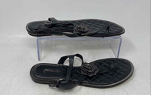 Load image into Gallery viewer, Michael Kors Womens Lucia Black Quilted Leather Flat Thong Sandals Size 7M