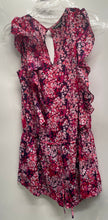 Load image into Gallery viewer, Express Womens Multicolor Floral Flutter Sleeve V-Neck One-Piece Romper Size M