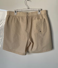 Load image into Gallery viewer, Zara Mens Beige Striped Print Slash Pocket Flat Front Drawstring Shorts Size XL