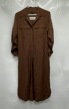 Load image into Gallery viewer, Banana Republic Womens Brown Roll Tab Sleeve Collared Shirt Dress Size XS