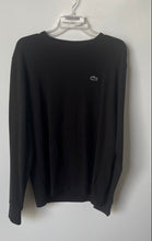 Load image into Gallery viewer, Lacoste Mens Black Long Sleeve Crew Neck Regular Fit Sleepwear T-Shirt Size M