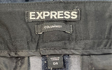 Load image into Gallery viewer, Express Womens Blue Flat Front Pockets Regular Fit Columnist Dress Pants Size 0R