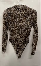 Load image into Gallery viewer, Forever 21 Womens Brown Leopard Print Long Sleeve Bodysuit Blouse Top Size M